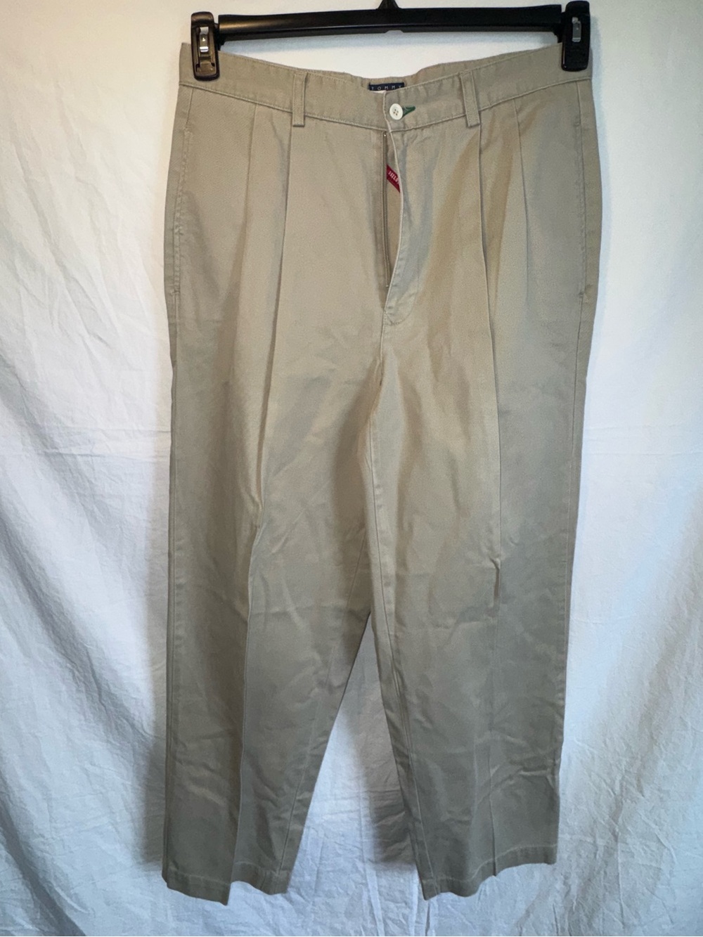 Tommy Hilfiger Beige Pleated Chinos Dx 33x30